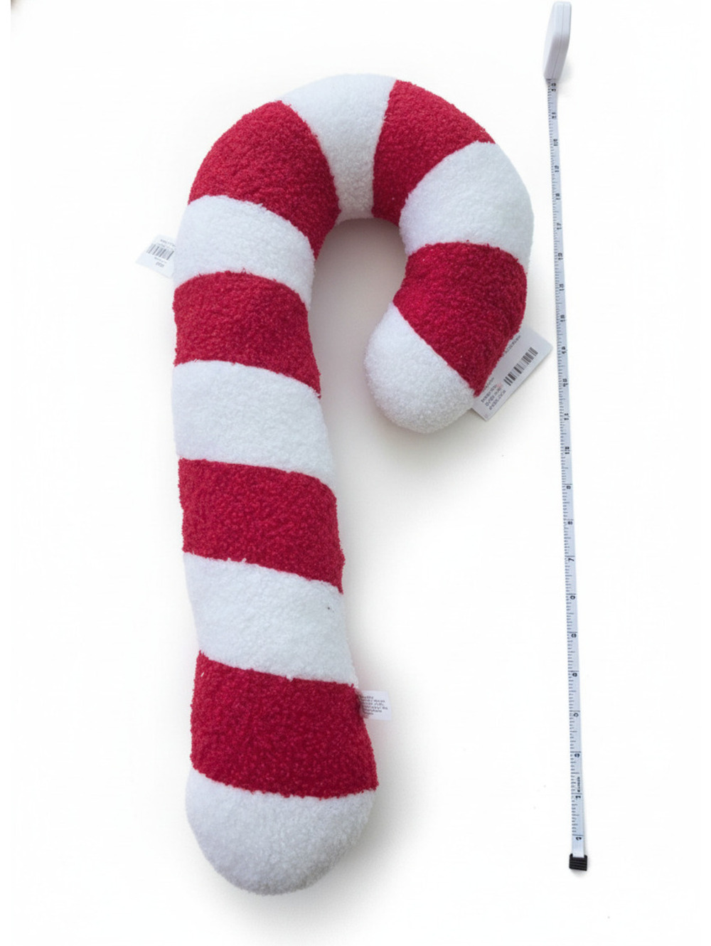 Soft Plush Candy Cane Christmas Decoration Pillow